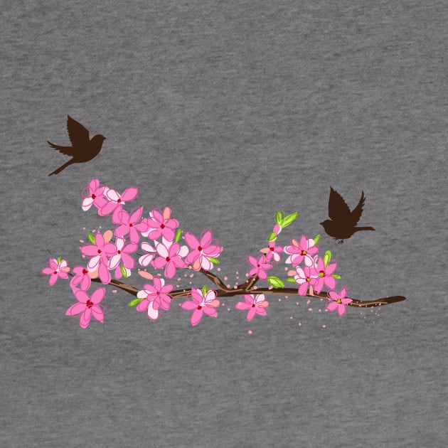 Sakura Blossom Birds by SWON Design